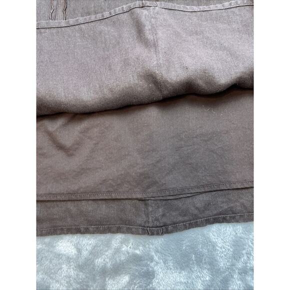 INC International Concepts 100% Linen Skirt Womens 8P Brown A Line Ruffle Detail - Picture 5 of 9